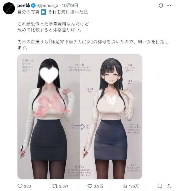 画师被指AI作画后晒真人对比，真人气质竟比二次元角色更惊艳